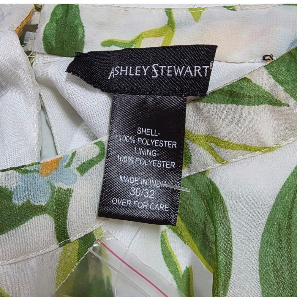 Ashley Stewart Lemon Print Cold Shoulder Dress Plus Size 30/32 NWT White Yellow - Picture 8 of 12